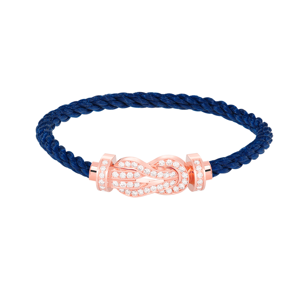 [⭐Lioran]CHANCE LARGE 8 FIGURE BUCKLE FULL DIAMOND BRACELET ROSE GOLD