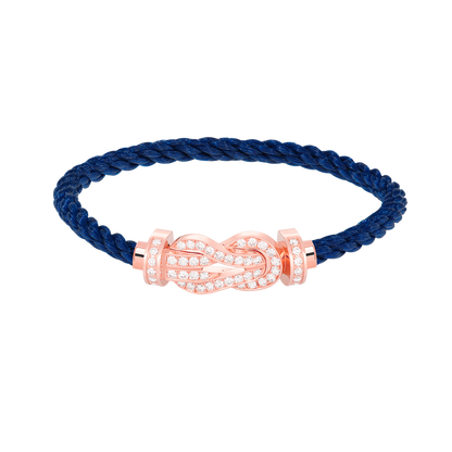 [⭐Lioran]CHANCE LARGE 8 FIGURE BUCKLE FULL DIAMOND BRACELET ROSE GOLD