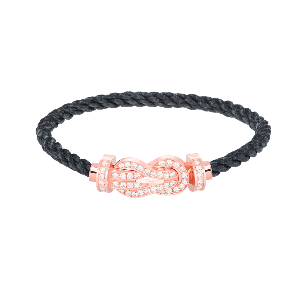 [⭐Lioran]CHANCE LARGE 8 FIGURE BUCKLE FULL DIAMOND BRACELET ROSE GOLD