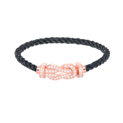 [⭐Lioran]CHANCE LARGE 8 FIGURE BUCKLE FULL DIAMOND BRACELET ROSE GOLD