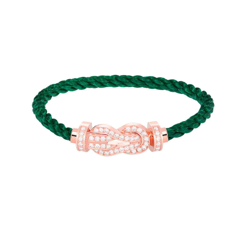 [⭐Lioran]CHANCE LARGE 8 FIGURE BUCKLE FULL DIAMOND BRACELET ROSE GOLD