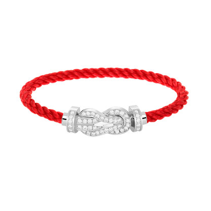 [⭐Lioran]CHANCE LARGE 8 FIGURE BUCKLE FULL DIAMOND BRACELET SILVER