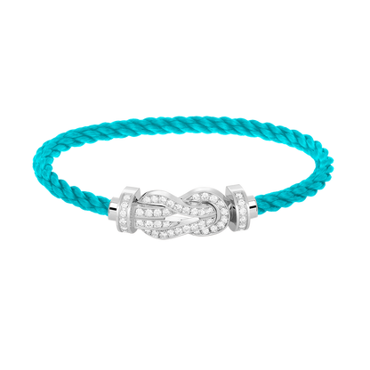 [⭐Lioran]CHANCE LARGE 8 FIGURE BUCKLE FULL DIAMOND BRACELET SILVER