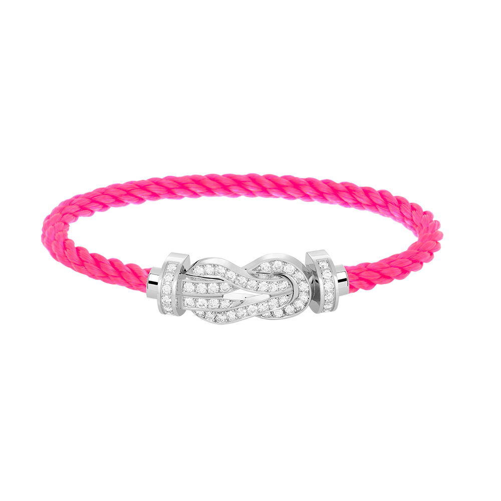[⭐Lioran]CHANCE LARGE 8 FIGURE BUCKLE FULL DIAMOND BRACELET SILVER