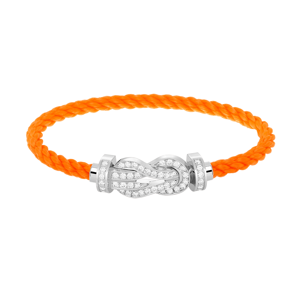 [⭐Lioran]CHANCE LARGE 8 FIGURE BUCKLE FULL DIAMOND BRACELET SILVER
