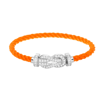 [⭐Lioran]CHANCE LARGE 8 FIGURE BUCKLE FULL DIAMOND BRACELET SILVER