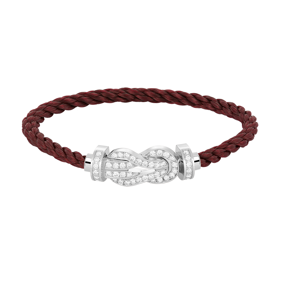 [⭐Lioran]CHANCE LARGE 8 FIGURE BUCKLE FULL DIAMOND BRACELET SILVER