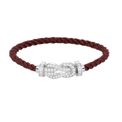 [⭐Lioran]CHANCE LARGE 8 FIGURE BUCKLE FULL DIAMOND BRACELET SILVER