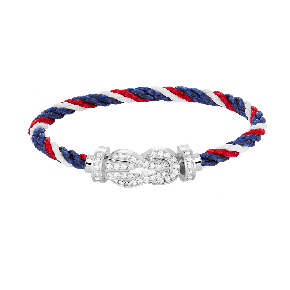 [⭐Lioran]CHANCE LARGE 8 FIGURE BUCKLE FULL DIAMOND BRACELET SILVER
