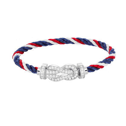 [⭐Lioran]CHANCE LARGE 8 FIGURE BUCKLE FULL DIAMOND BRACELET SILVER