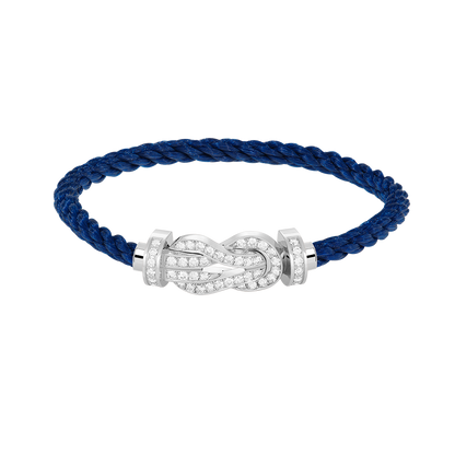 [⭐Lioran]CHANCE LARGE 8 FIGURE BUCKLE FULL DIAMOND BRACELET SILVER