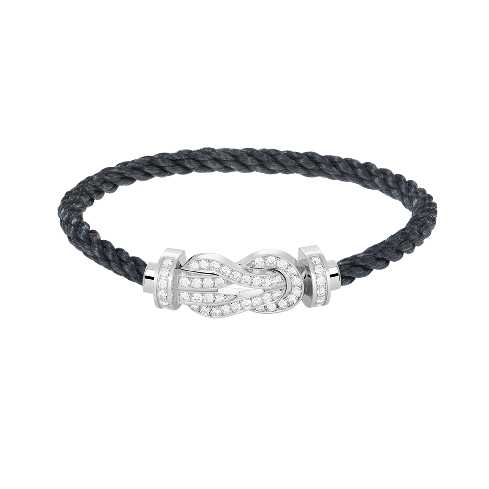 [⭐Lioran]CHANCE LARGE 8 FIGURE BUCKLE FULL DIAMOND BRACELET SILVER