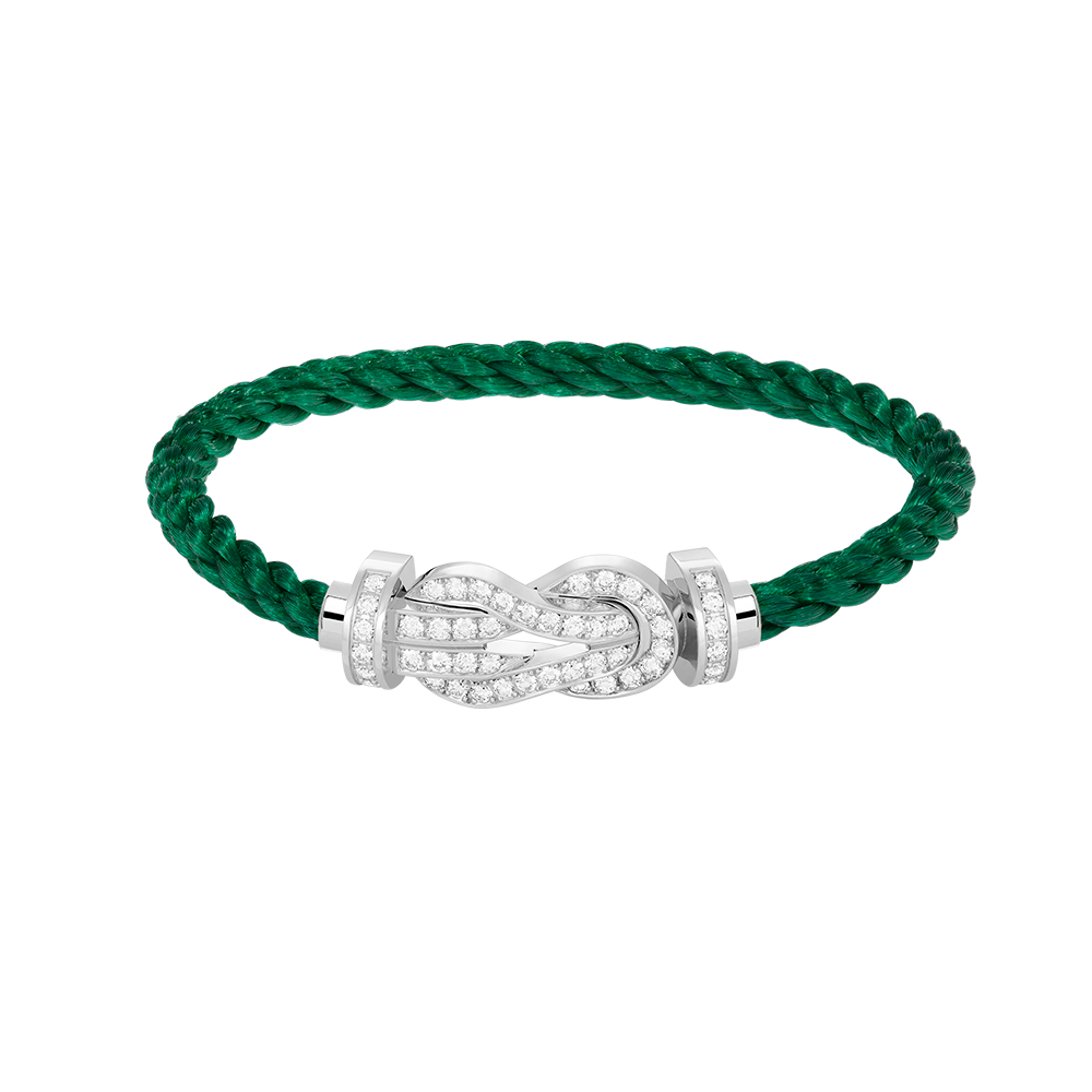 [⭐Lioran]CHANCE LARGE 8 FIGURE BUCKLE FULL DIAMOND BRACELET SILVER