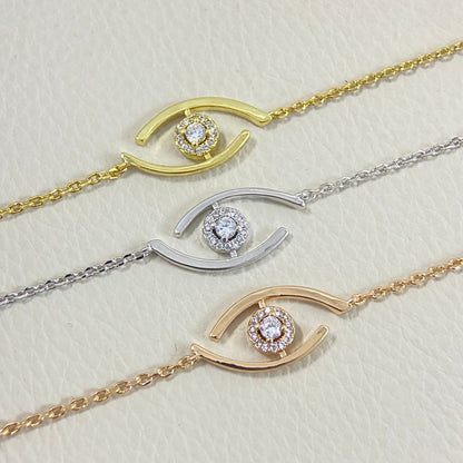[⭐Lioran]Demo Eye Pave-Set Diamond Bracelet