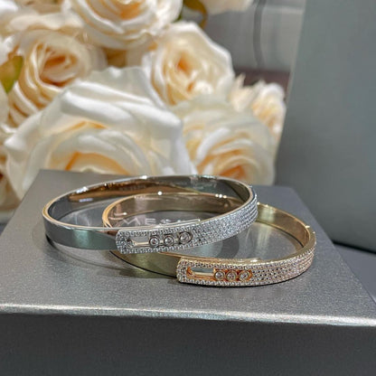 [⭐Lioran]Move Noa Rose Gold Pavé Diamond Bangle Bracelet