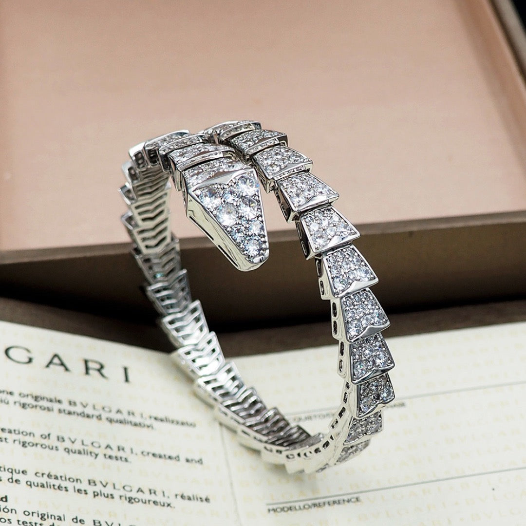 [⭐Lioran]SERPENTI BRACELET 8MM SILVEE DIAMOND