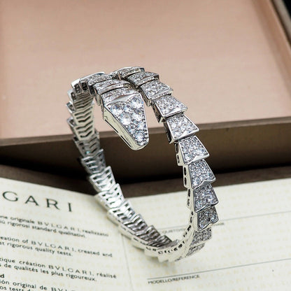 [⭐Lioran]SERPENTI BRACELET 8MM SILVEE DIAMOND