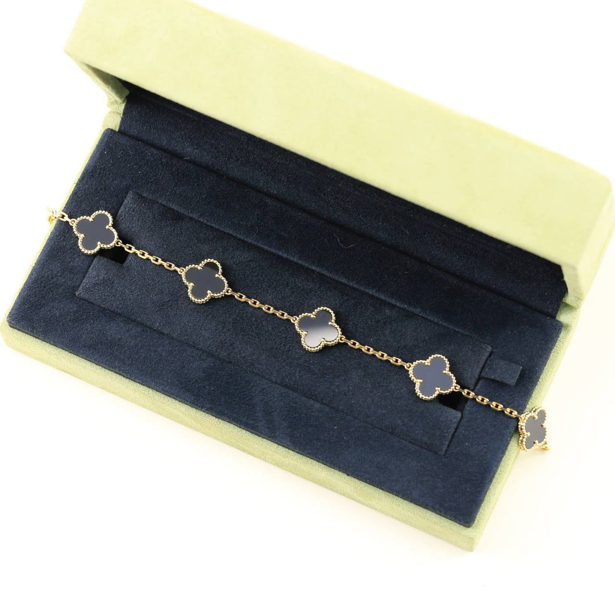 [⭐Lioran] CLOVER 5 MOTIF ONYXS BRACELET COLLECTION