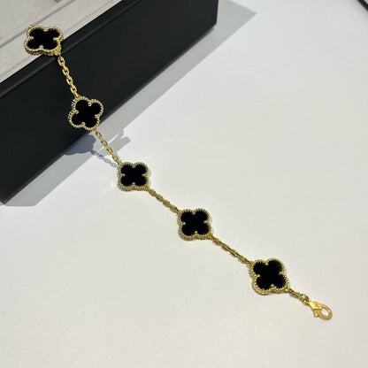 [⭐Lioran] CLOVER 5 MOTIF ONYXS BRACELET COLLECTION
