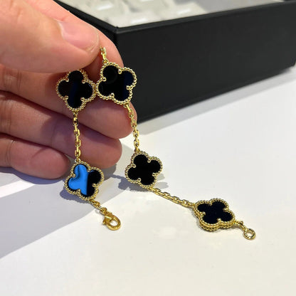 [⭐Lioran] CLOVER 5 MOTIF ONYXS BRACELET COLLECTION