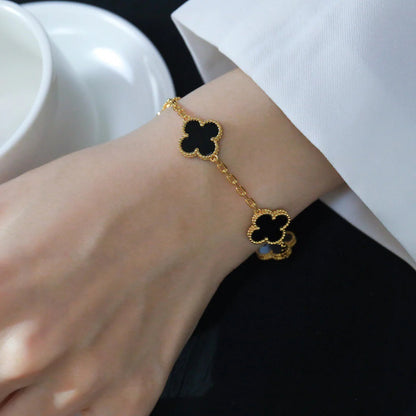 [⭐Lioran] CLOVER 5 MOTIF ONYXS BRACELET COLLECTION