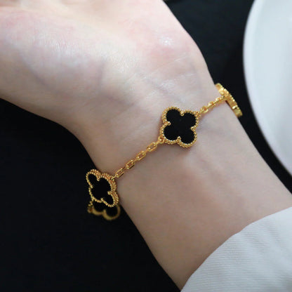 [⭐Lioran] CLOVER 5 MOTIF ONYXS BRACELET COLLECTION