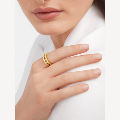 [⭐Lioran]ZERO 1 ONE-BAND WITH OPENWORK LOGO SPIRAL RING