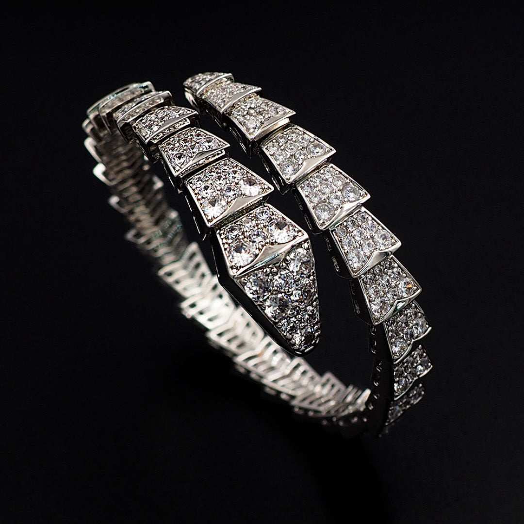 [⭐Lioran]SERPENTI BRACELET 8MM SILVEE DIAMOND
