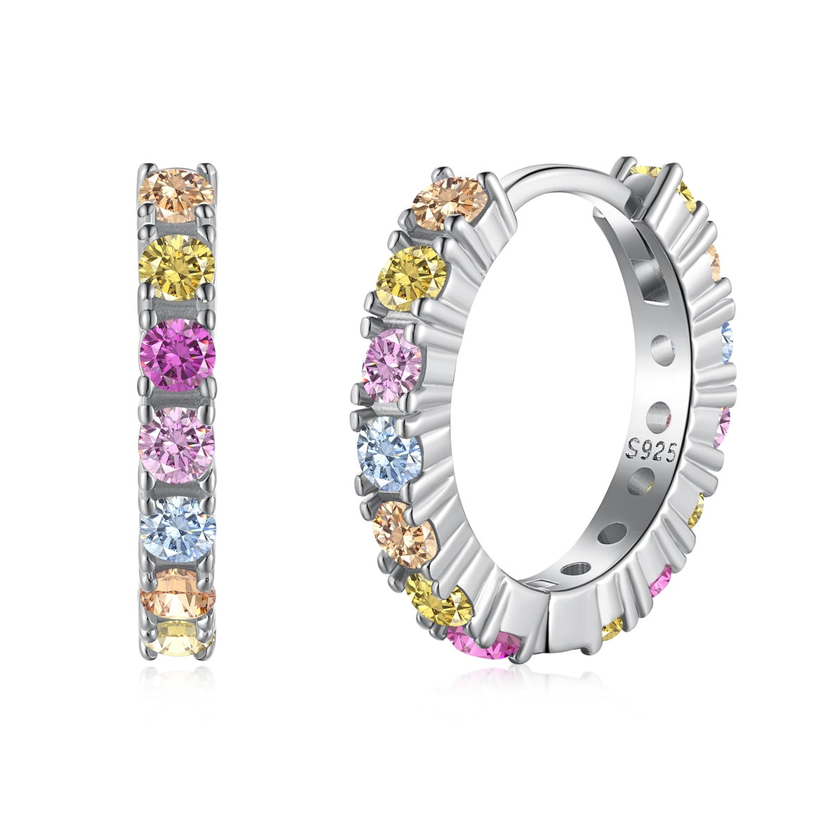 [⭐Lioran Jewelry]Radiant Colorful Round Cut Earrings