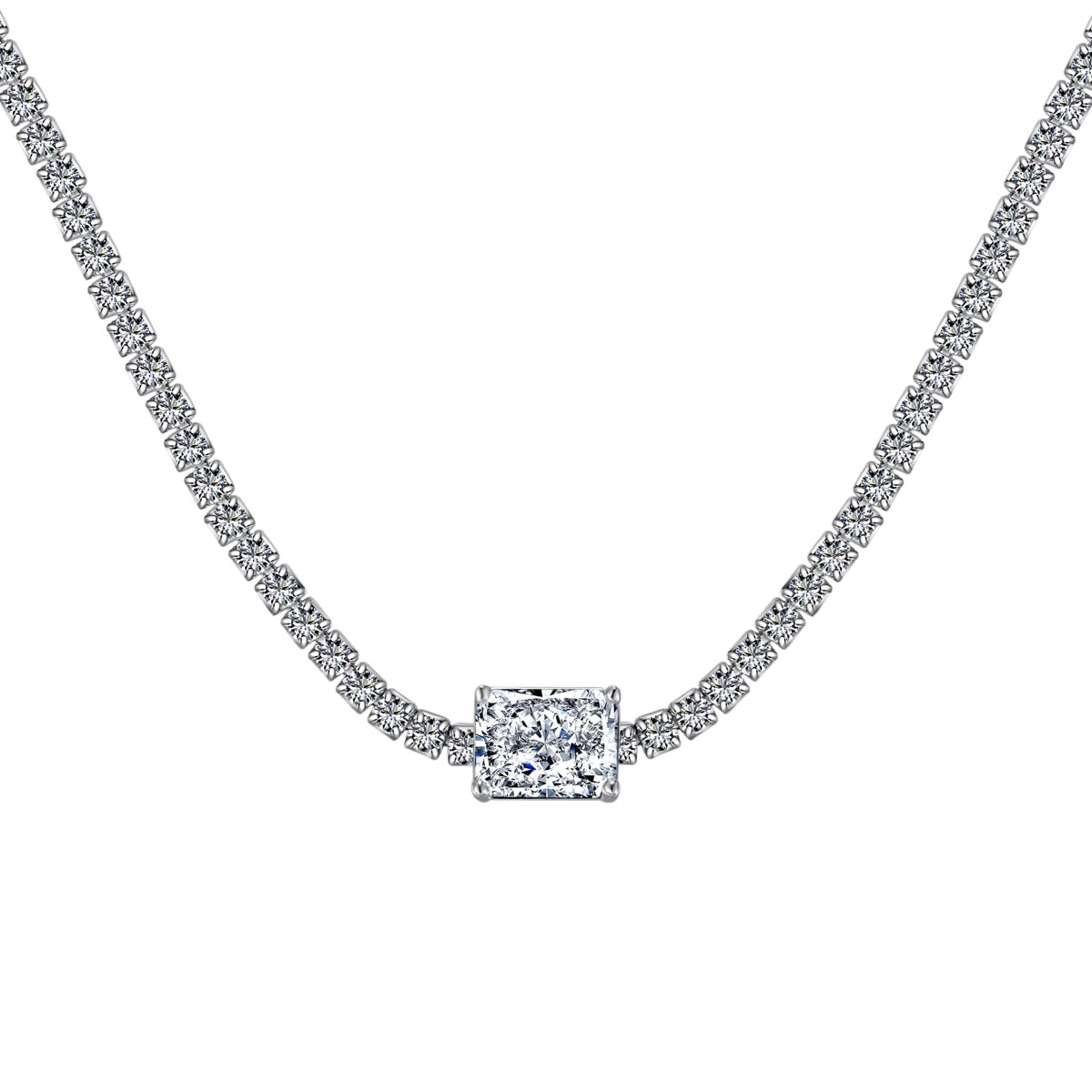 [⭐Lioran Jewelry]2.0 carat Ornate Emerald Cut Necklace