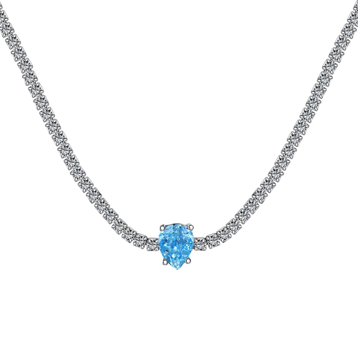 [⭐Lioran Jewelry]1.0 carat Unique Pear Cut Tennis Necklace