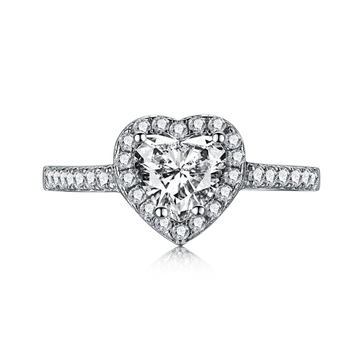 [⭐Lioran Jewelry]Eternity Splashy Romantic Heart Shape Lover Ring