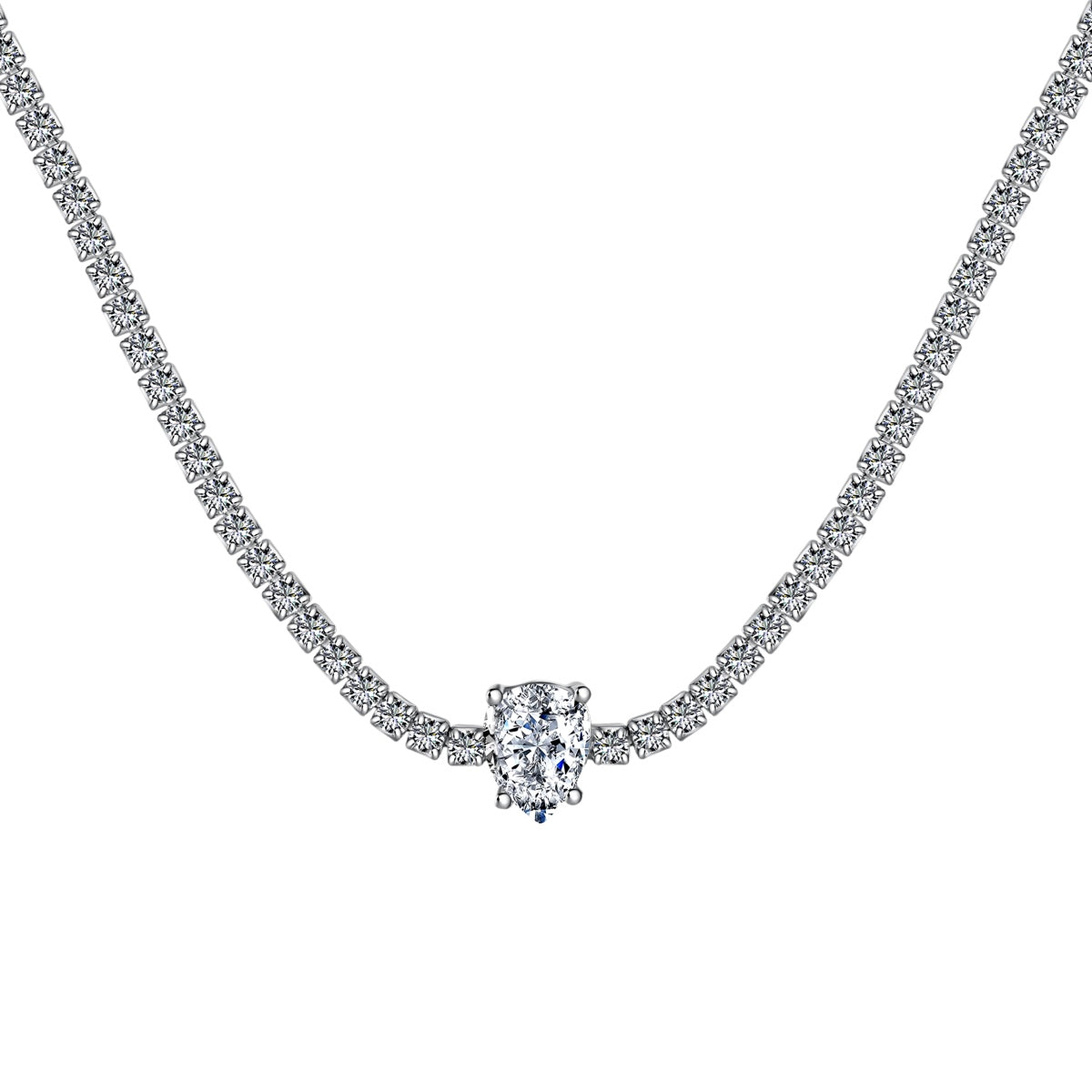 [⭐Lioran Jewelry]1.0 carat Unique Pear Cut Tennis Necklace