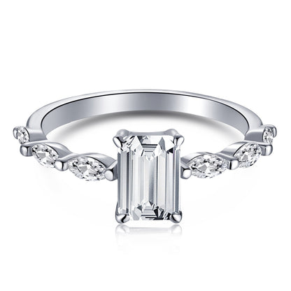 [⭐Lioran Jewelry]1.0 Carat Dainty Resplendent Radiant Cut Daily Ring