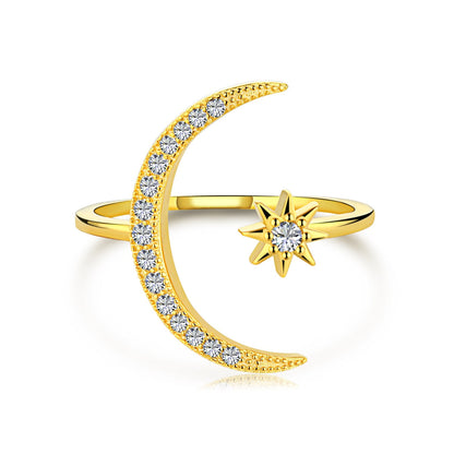 [⭐Lioran Jewelry]Eternity Moon & Star Ring