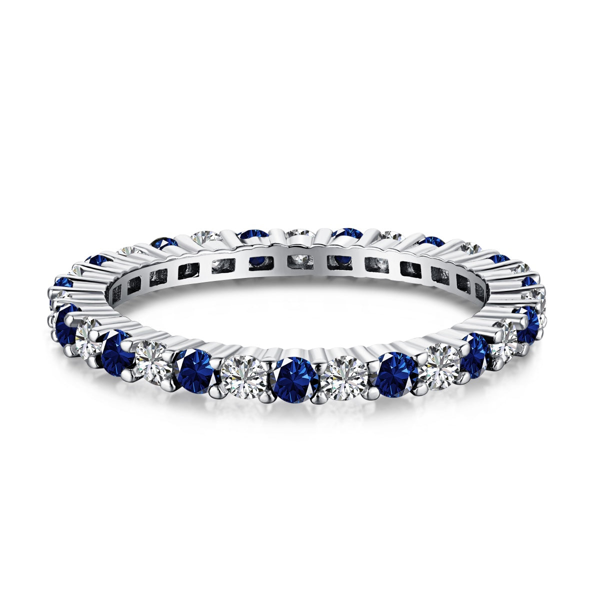 [⭐Lioran Jewelry]Exquisite Colorful Round Cut Tennis Ring