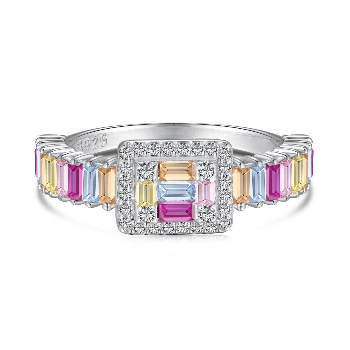 [⭐Lioran Jewelry]Exquisite Colorful Radiant Cut Party Ring