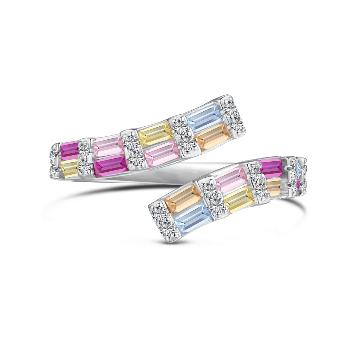 [⭐Lioran Jewelry]Charming Colorful Radiant Cut Adjustable Daily Ring