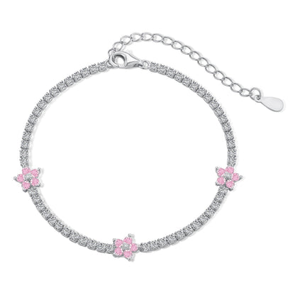 [⭐Lioran Jewelry]⭐Lioranling Flower Shape Tennis Bracelet