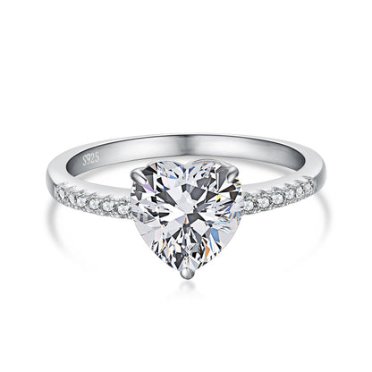[⭐Lioran Jewelry]2.0 Carat Dazzling Lustrous Heart Cut Lover Ring