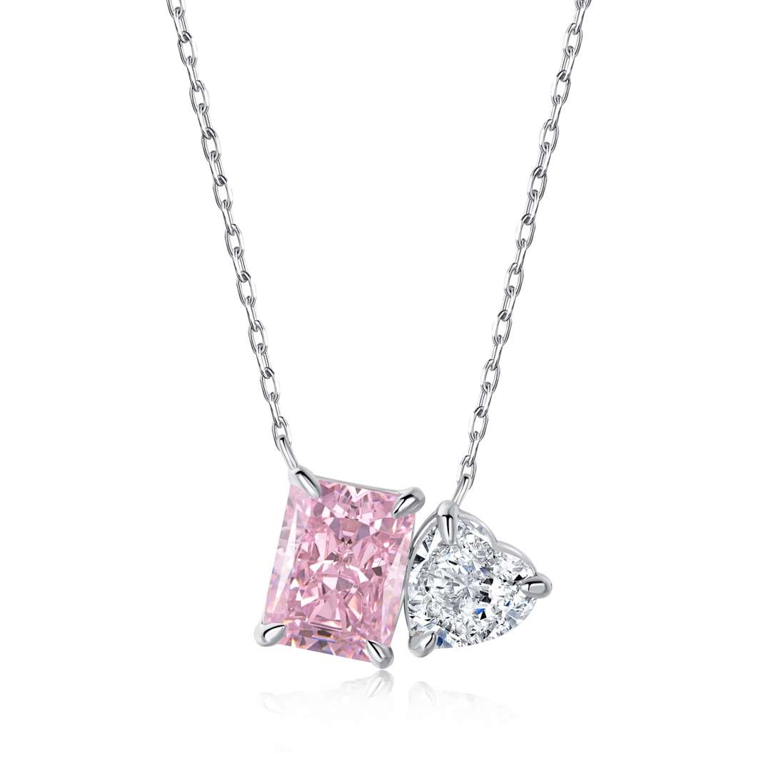 [⭐Lioran Jewelry]Dazzling Square & Heart Shape Necklace