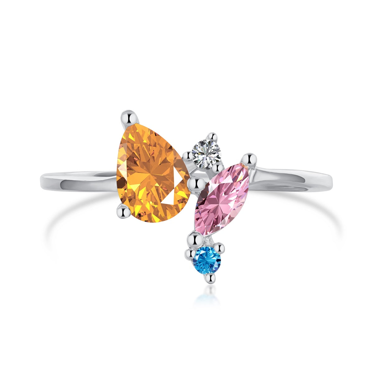 [⭐Lioran Jewelry]Radiant Colorful Multi Cut Daily Ring