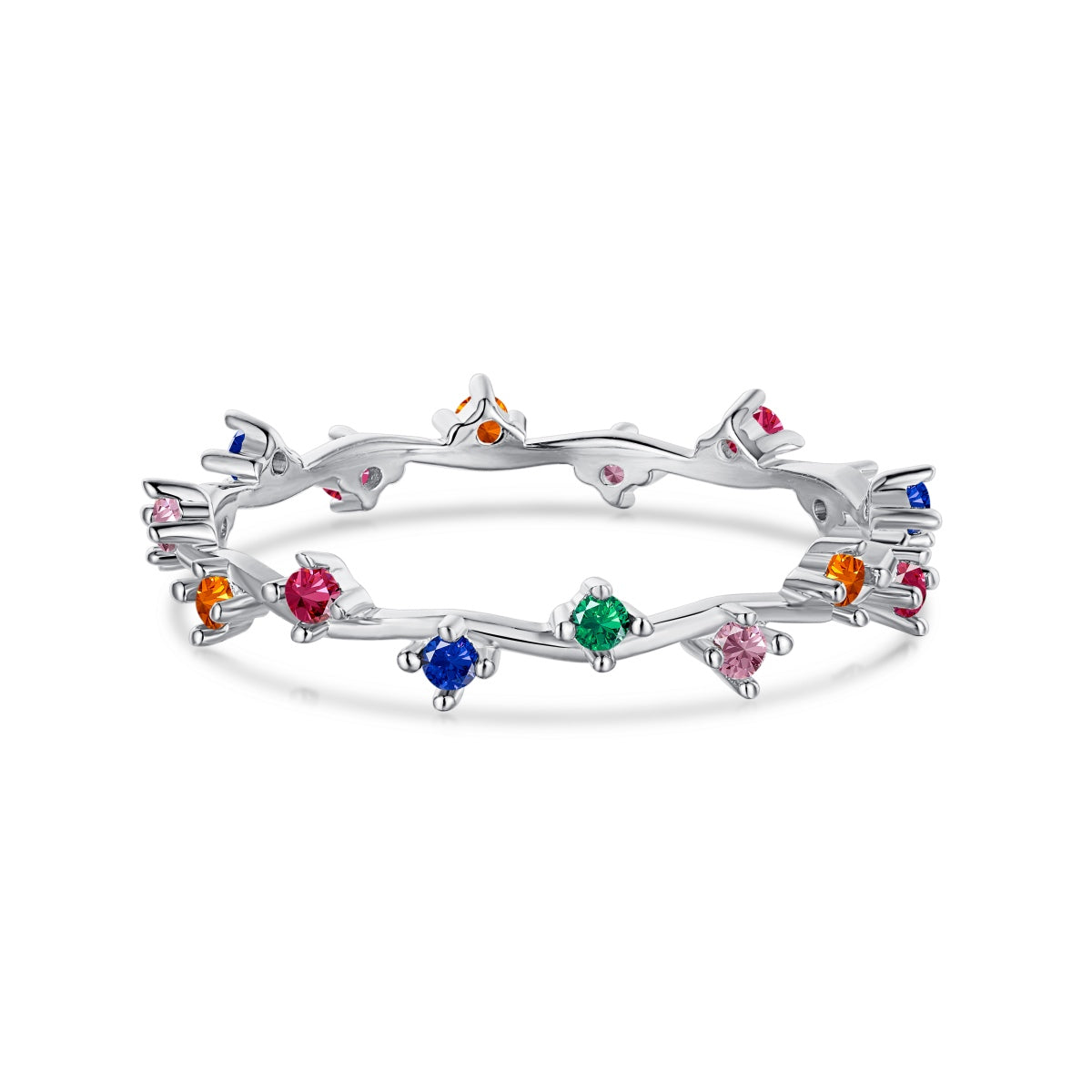 [⭐Lioran Jewelry]Radiant Colorful Round Cut Daily Ring