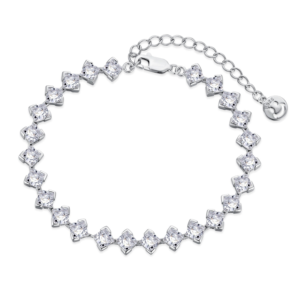 [⭐Lioran Jewelry]0.5 Carat Ornate Princess Cut Daily Bracelet