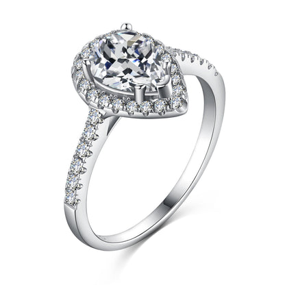 [⭐Lioran Jewelry]1.0 Carat Luxurious Resplendent Water Drop Shape Wedding Ring