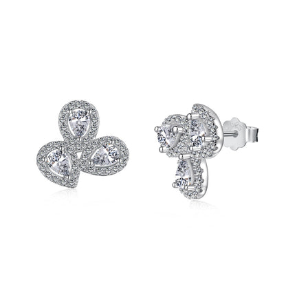 [⭐Lioran Jewelry]Ornate Flower Shape Pear Cut Lover Earrings