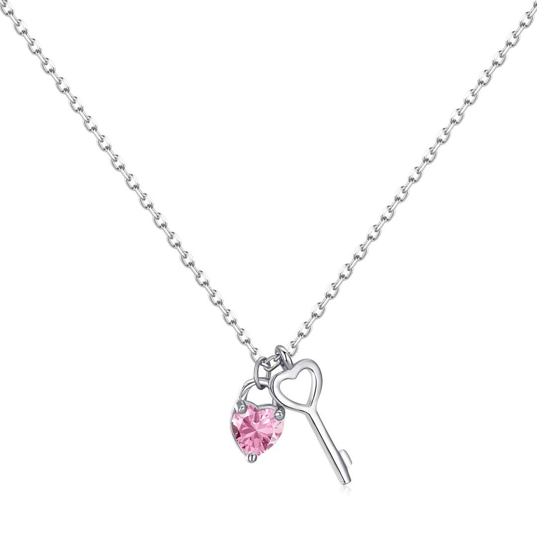 [⭐Lioran Jewelry]Unique Heart Shape Key Pendent Necklace