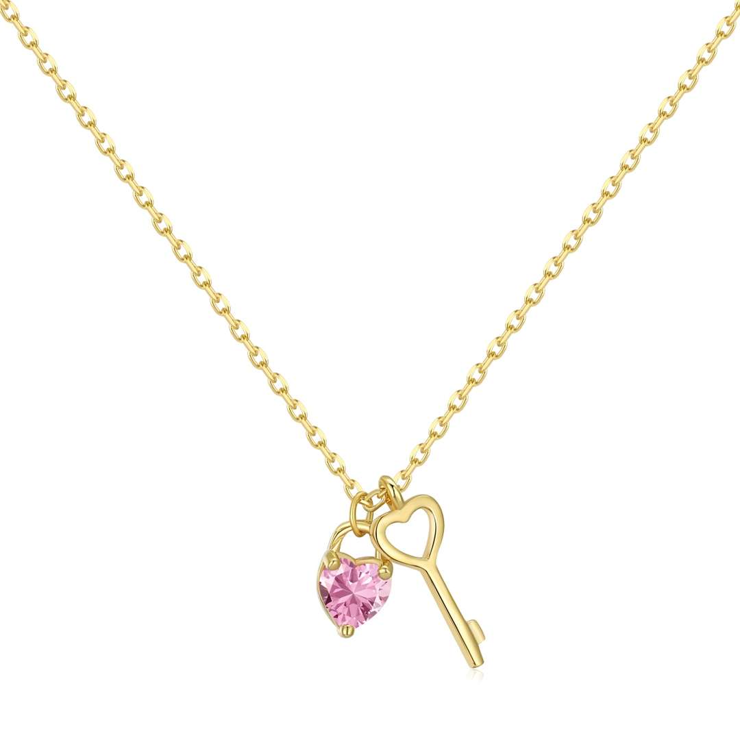 [⭐Lioran Jewelry]Unique Heart Shape Key Pendent Necklace