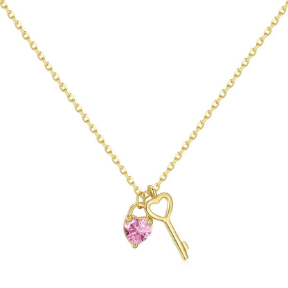 [⭐Lioran Jewelry]Unique Heart Shape Key Pendent Necklace