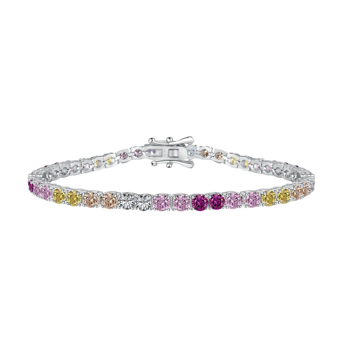 [⭐Lioran Jewelry]Radiant Colorful Round Cut Tennis Bracelet